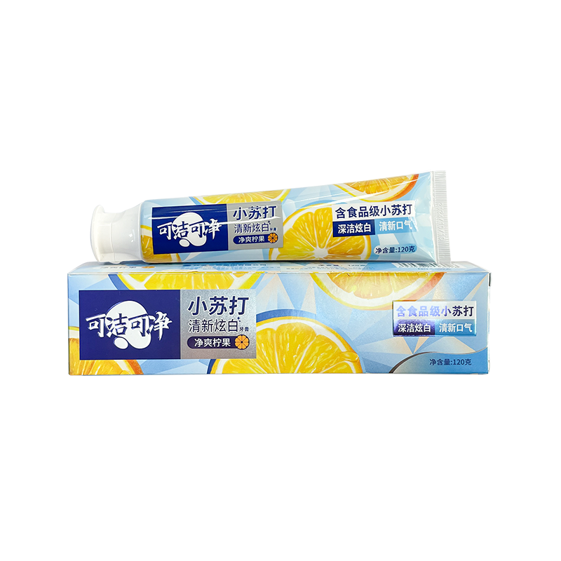 Dentifricio adulto di frutta limone bianca fresca bianca luminosa